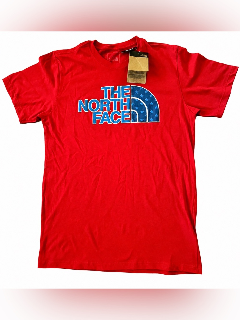 🇺🇸The North Face Red Tee with Americana “puffy” style logo.  Men’s size M.